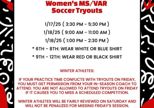 Save the Date: RESCHEDULED Women's Soccer Tryouts