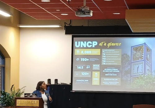 UNC Pembroke Admissions Representative Visits Pinnacle Classical Academy