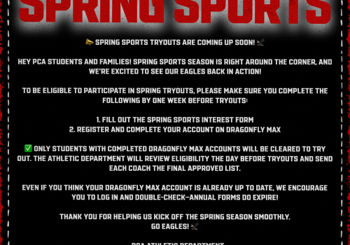 Important Update: Spring Sports