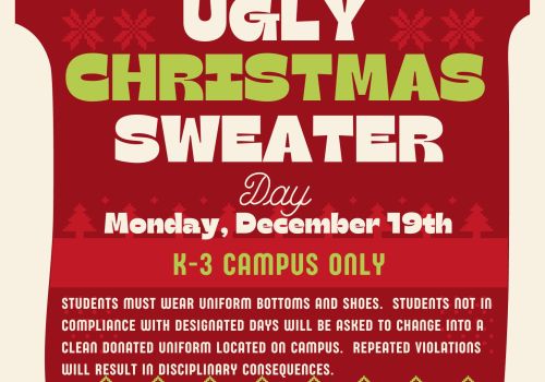 Ugly Christmas Sweater- K-3 Campus Only