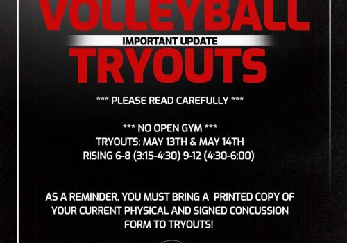 Save the Date: Volleyball Tryouts (UPDATED)
